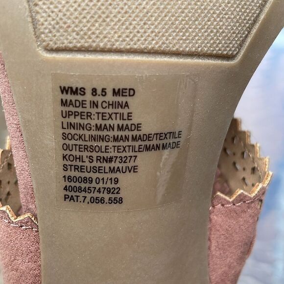 LC Lauren Conrad Streusel Mauve 8.5 size shoes 4” block heel dressy strap sandle - Picture 6 of 9